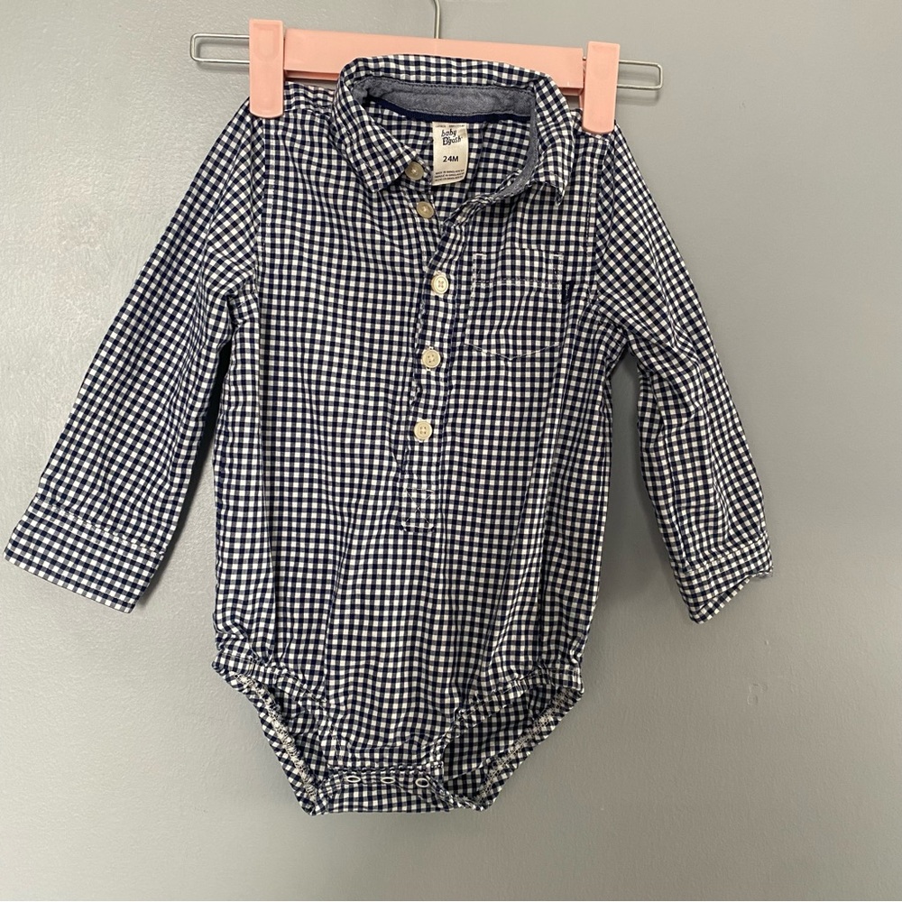 Blue Gingham Baby B’gosh Bodysuit